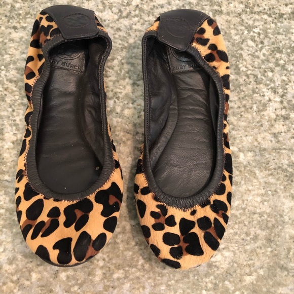 Tory Burch Shoes | 55 Tory Burch Calf Hair Leopard Print Flats | Poshmark